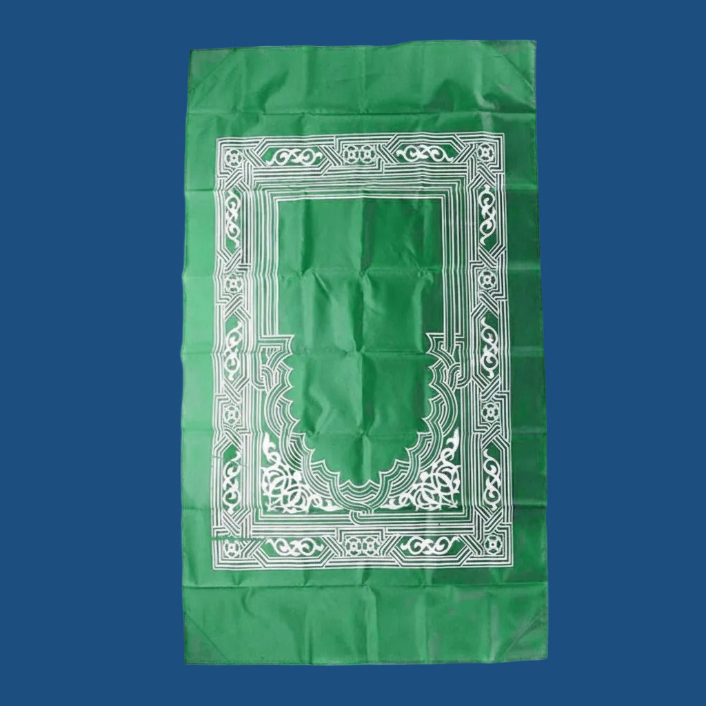 Green Pocket Prayer Mat - Portable Islamic Prayer Rug for Travel | Buy Online Sri Lanka | AlMumtaz